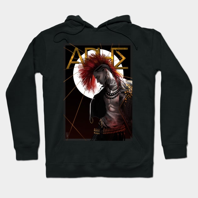 Ares Poster Hoodie by Saoghal